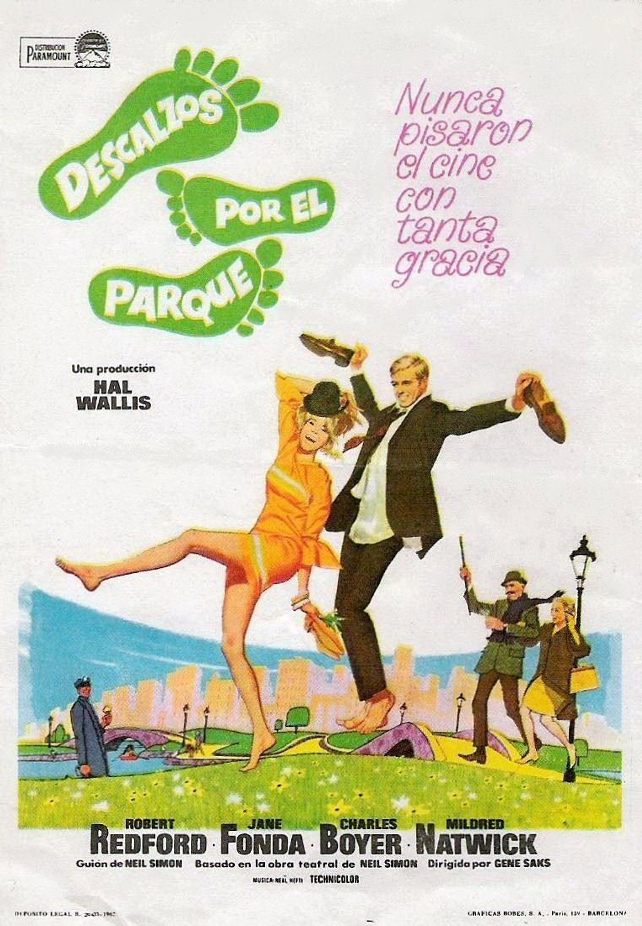 Descalzos en el parque (1967) poster